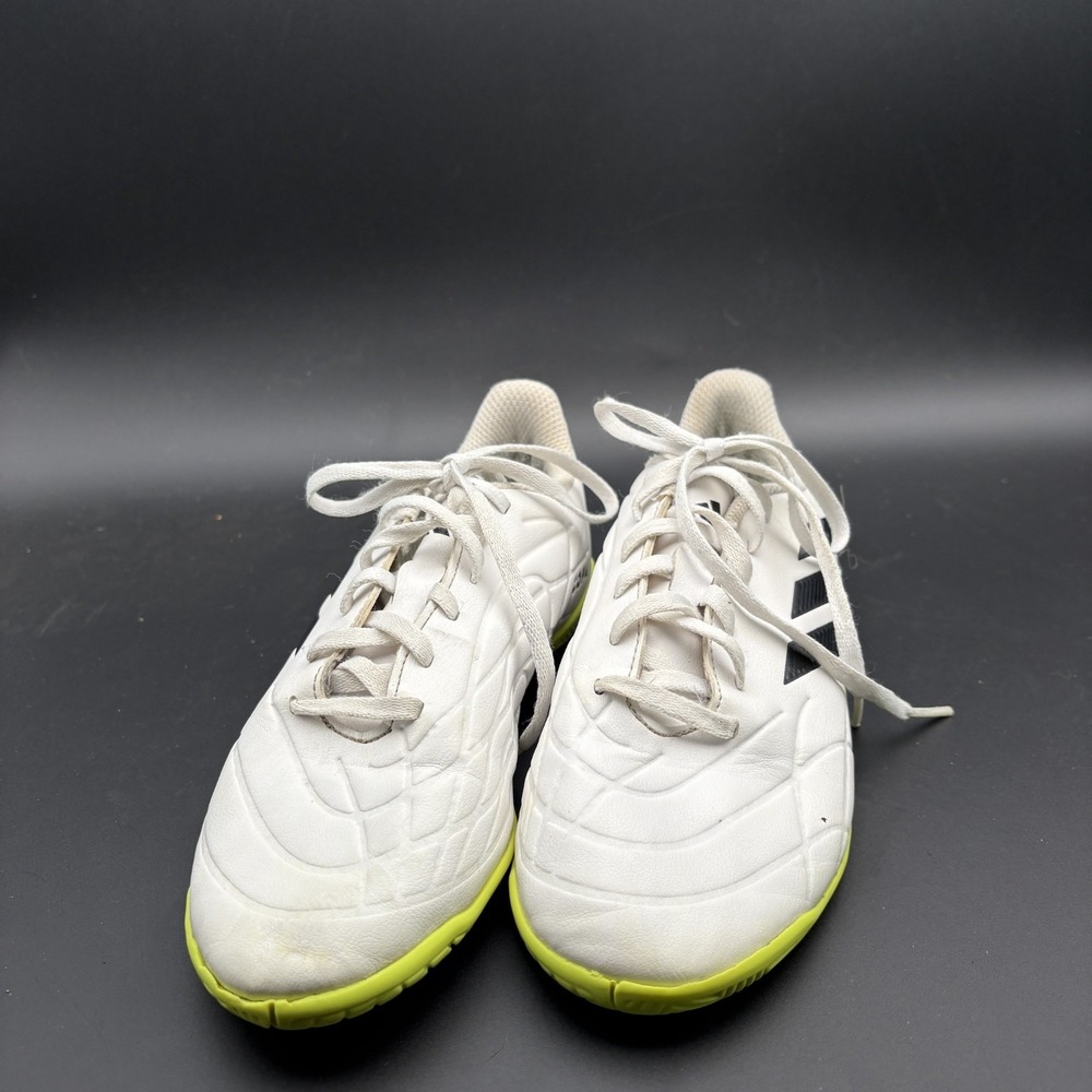 Adidas Copa Pure.4 GZ2552 Men's US 4 Soccer Shoes White Green Round Toe Sneakers